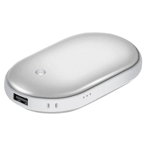 Rechargeable Hand Warmer & Power Bank in Silver