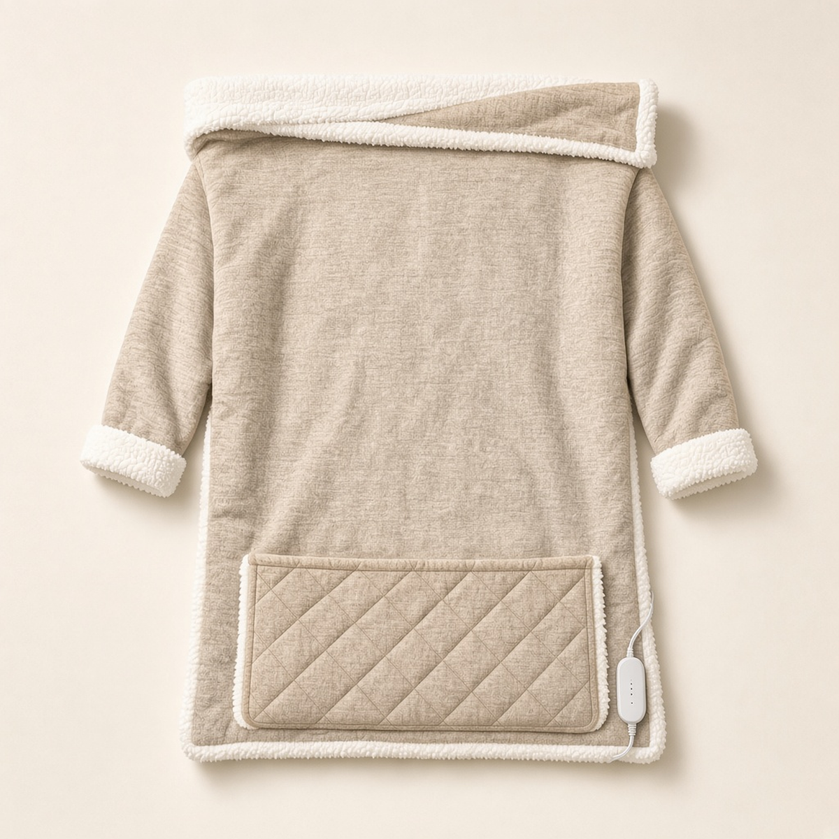 Toasty Nest Wearable Heated Blanket - Beige