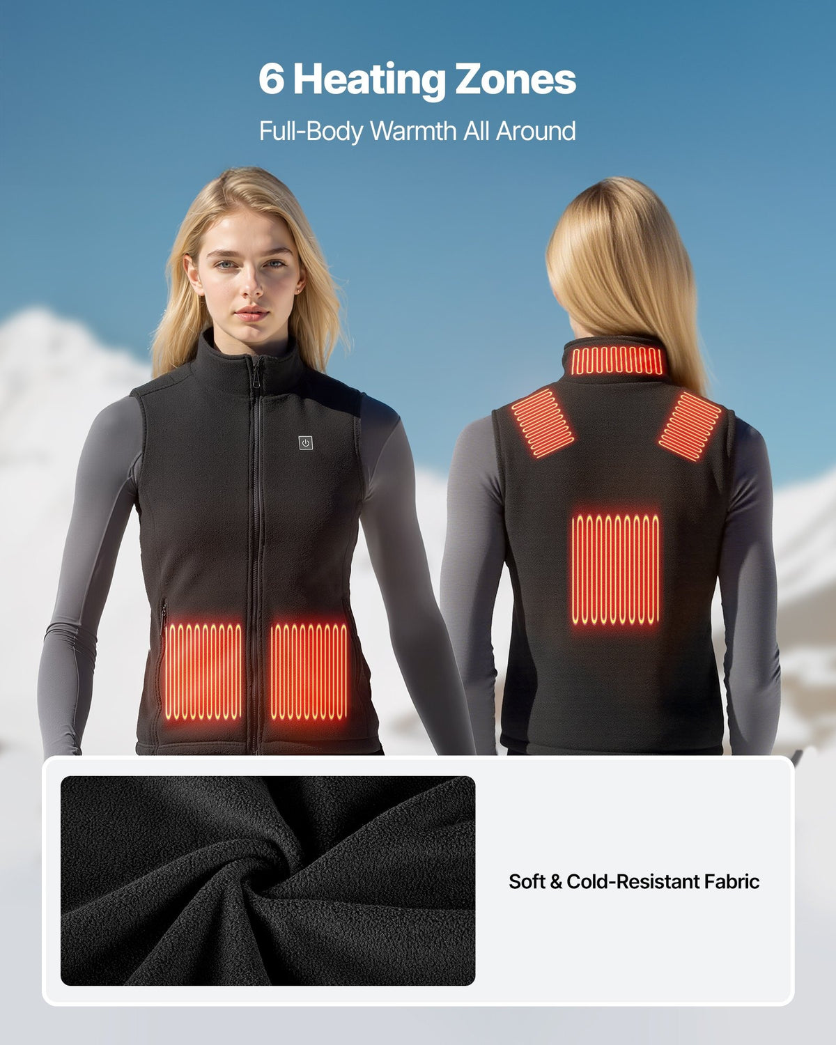 Heated Vest in Black